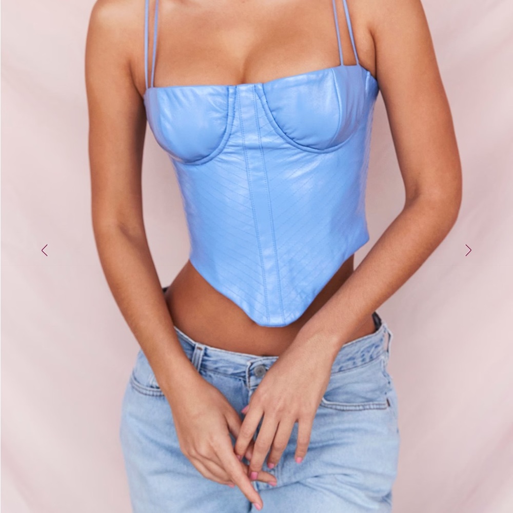 Women's Blue Corset Top